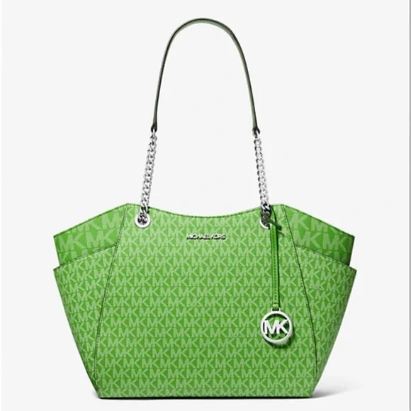 Michael Kors Jet Set Large Signature Logo Shoulder Bag - Picture 14 of 14